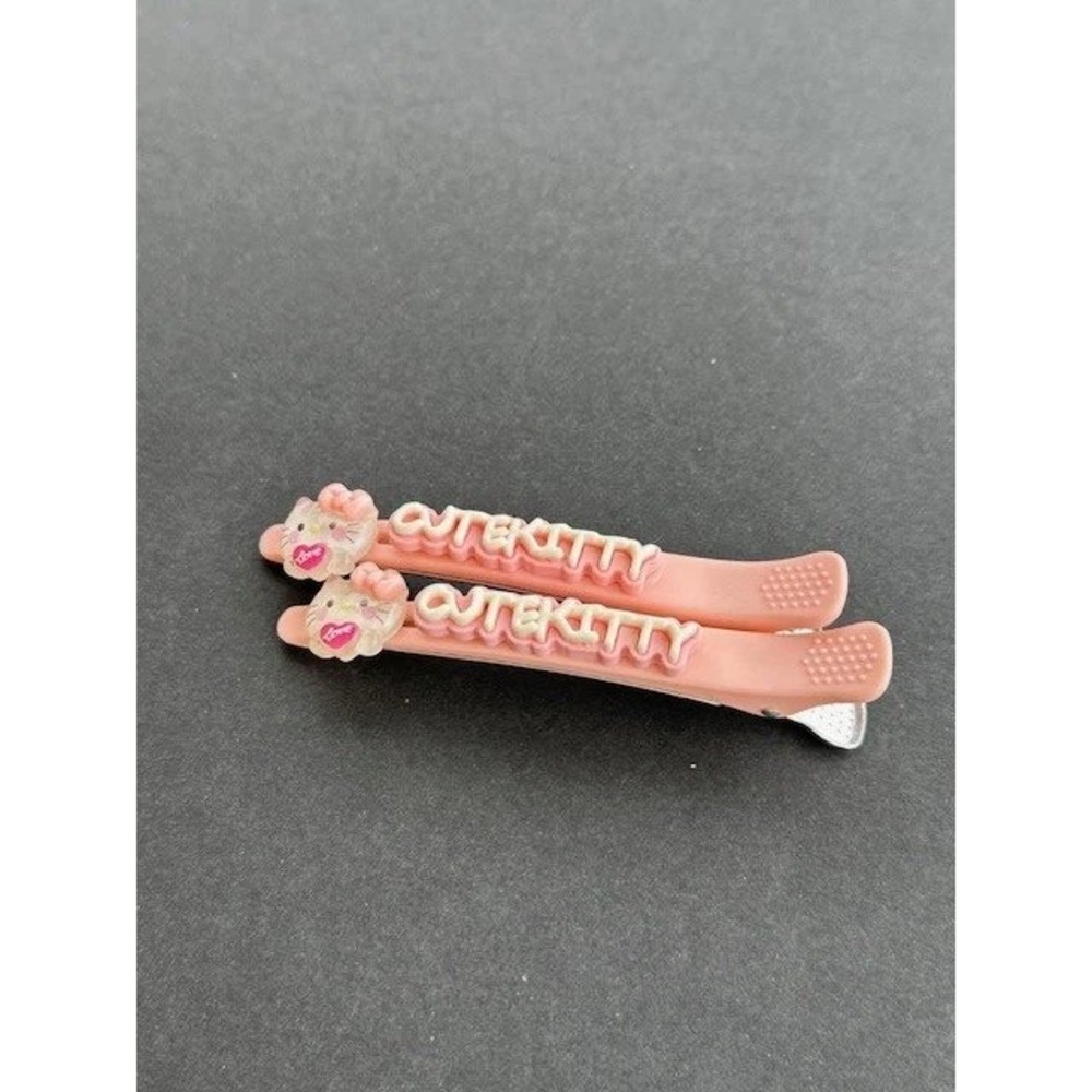 2 New Cute Hello Kitty Long hair clip hair accessories ~ cute